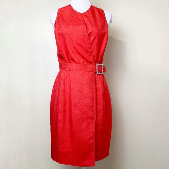 Isaac Mizrahi Dresses & Skirts - Vintage Isaac Mizrahi 100% Silk Red Wrap D…